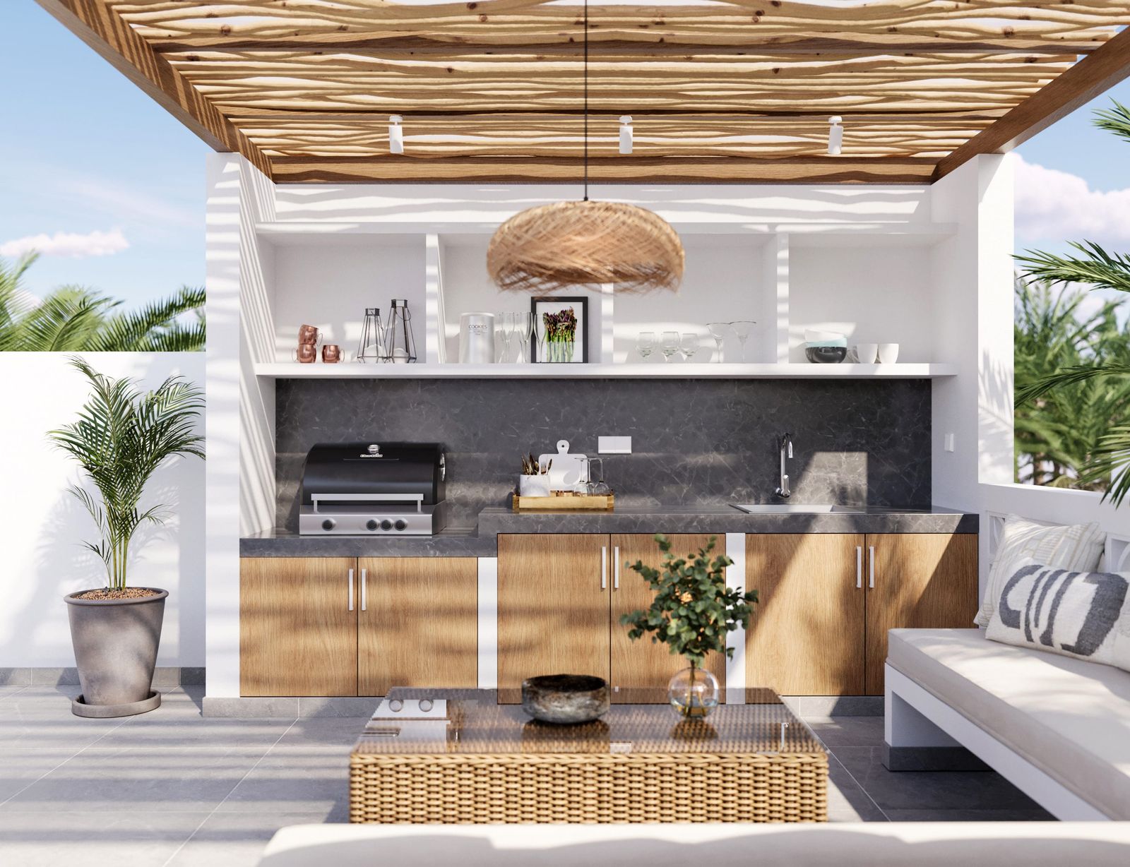 Rooftop lounge
